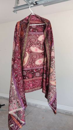 MOVING! Large Paisley Print Wrap Shawl Scarf - $5