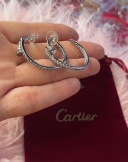 New hoops stainless steel silver comes with dust bag