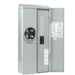 A000697A Outdoor 200 Amp 20-Space 40-Circuit Main Brkr Ring Semi Flush Mt Overhead Undergrnd Mtr Sockt Load Center (TSMQ2020CFCU)