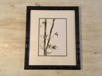 Hand Painted Bamboo Framed Artwork