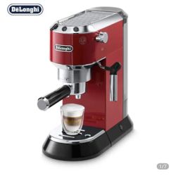 Delonghi HOUSEHOLD Coffee Machine HOME Semi Automatic cafe maker Espresso Home cafe high press Pump EC680.R Red 