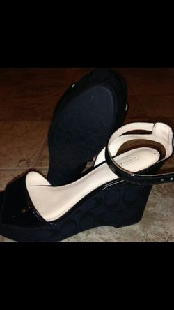 Authentic Nalene coach wedge heels