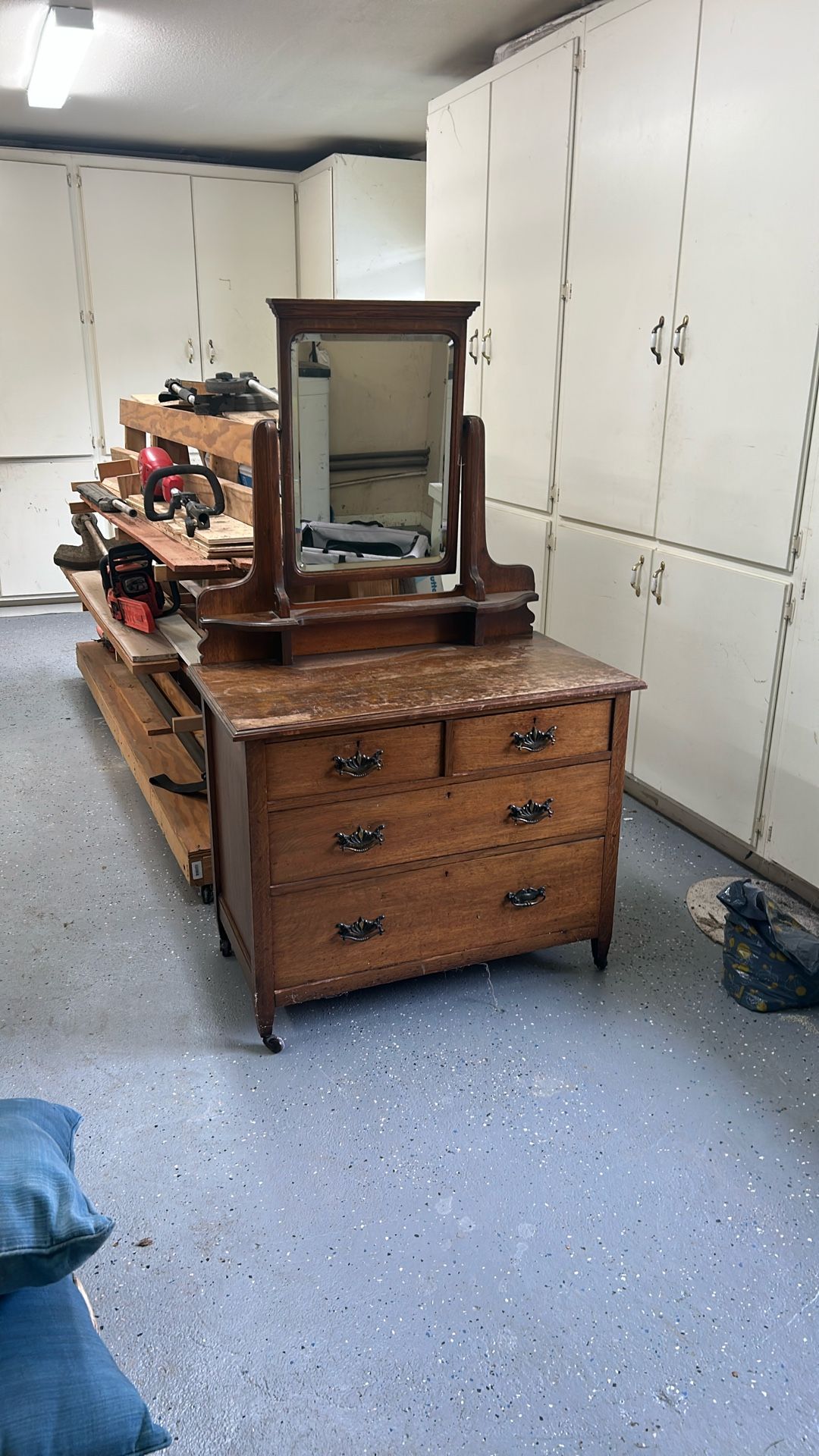 Antique Dresser With Mirror