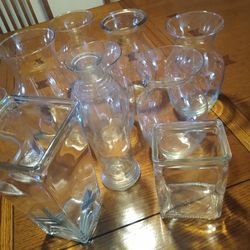 10 Glass Vases