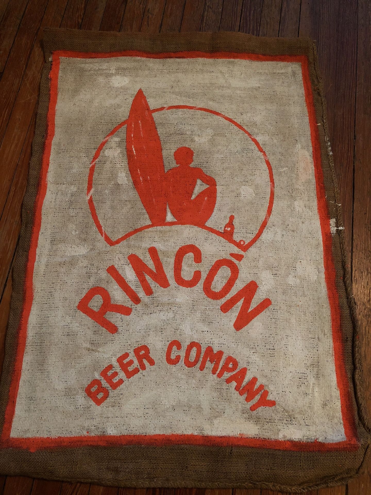 Rincon Beer Company Logo printed on Puerto Rican Coffee Bag