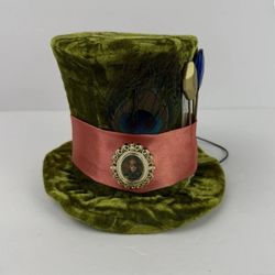 Mad Hatter Cameo Velvet Top Hat