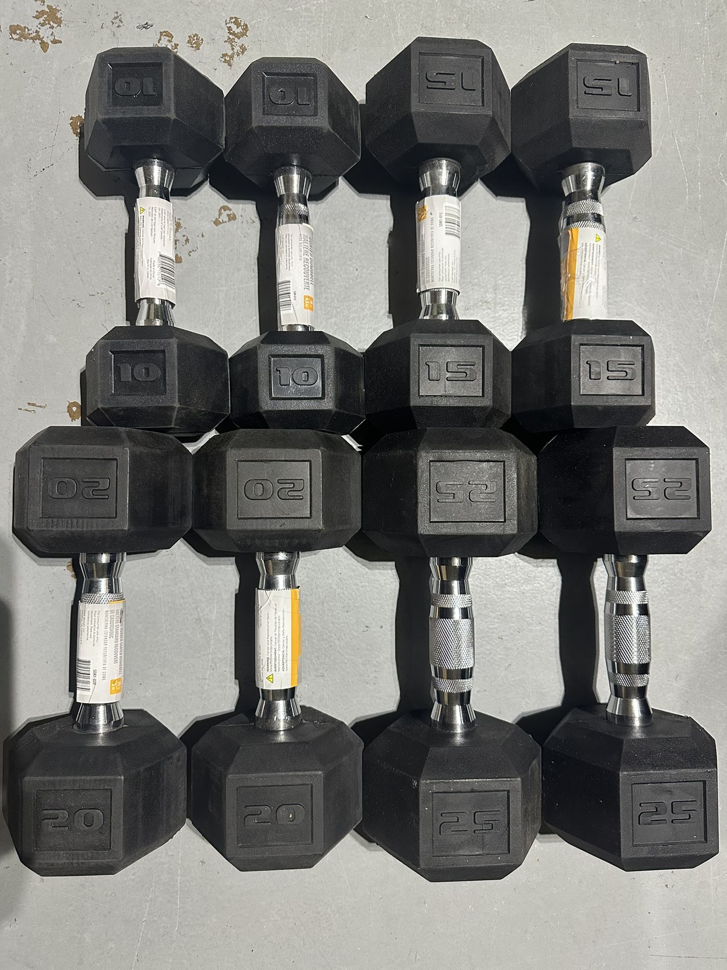 Rubber Hex Dumbbells Set 140 Lbs