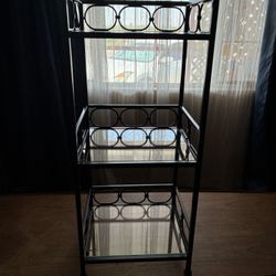 Metal  glass shelf