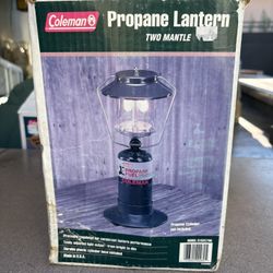 Coleman Two Mantle Propane Lantern Open Box Never Used