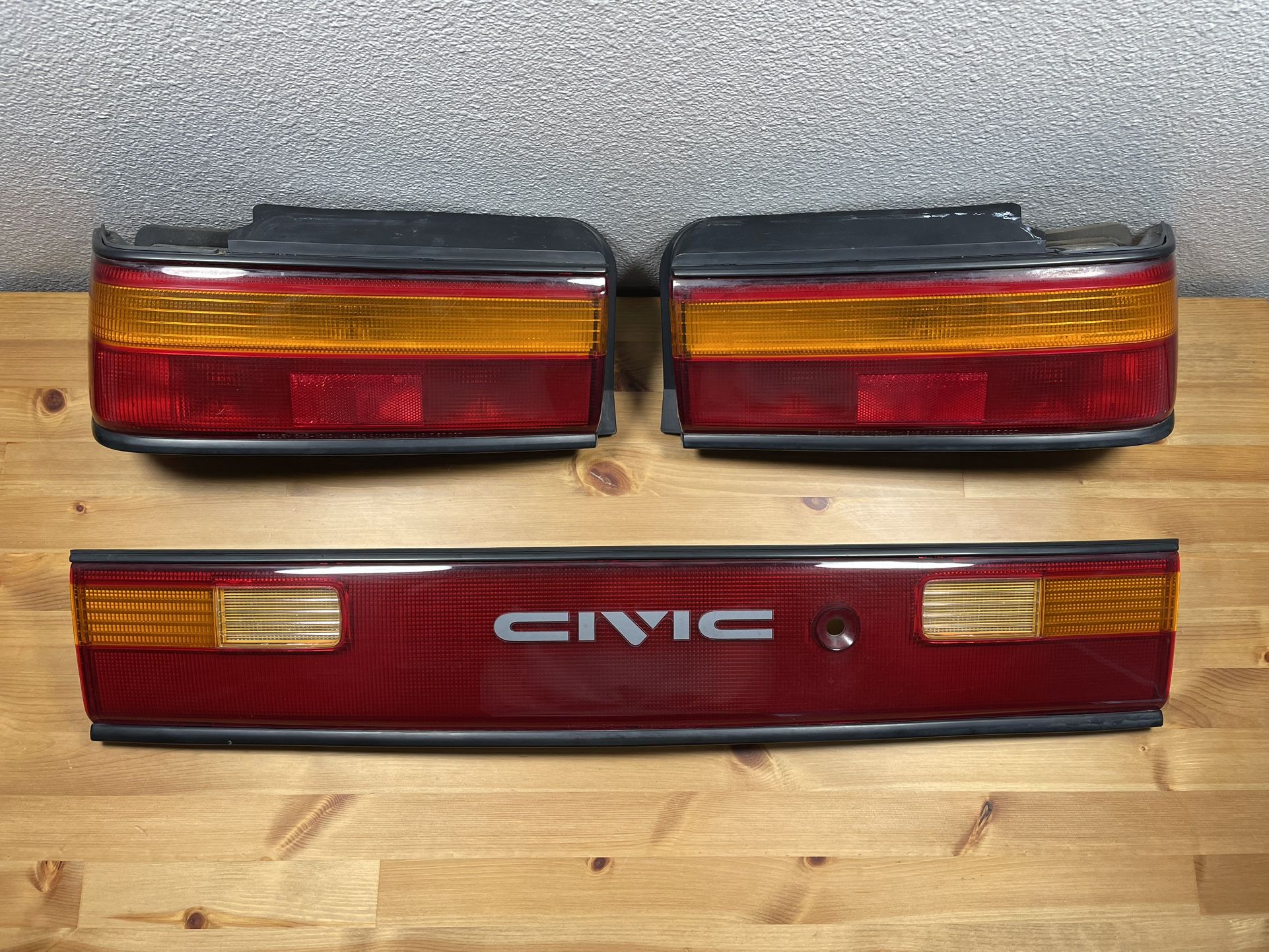 90-91 Honda Civic Sedan Rear Taillight Set
