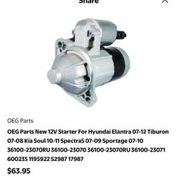 Hyundai Elantra Starter (Japanese Made)