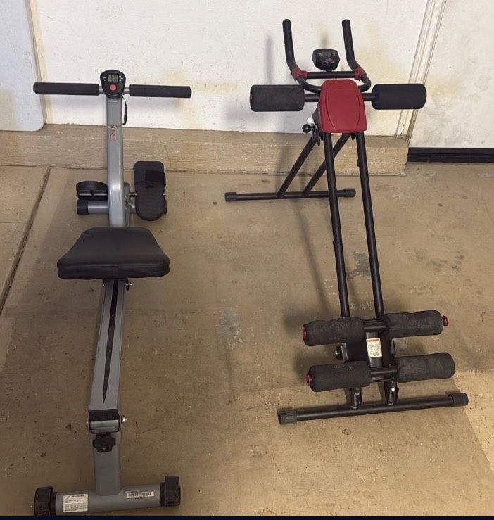 Cardio Row Workout Machine And Stomach Workout Machine