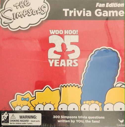 The Simpsons 25th Anniversary Trivia Board Game, Fan Edition