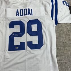 Joseph Addai Sigmed Autograph Custom Jersey - Beckett Coa - Indianapolis Colts