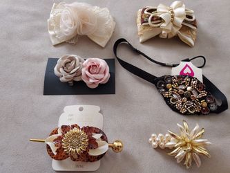 Decorative Hair Accessories Bundle Set of 6