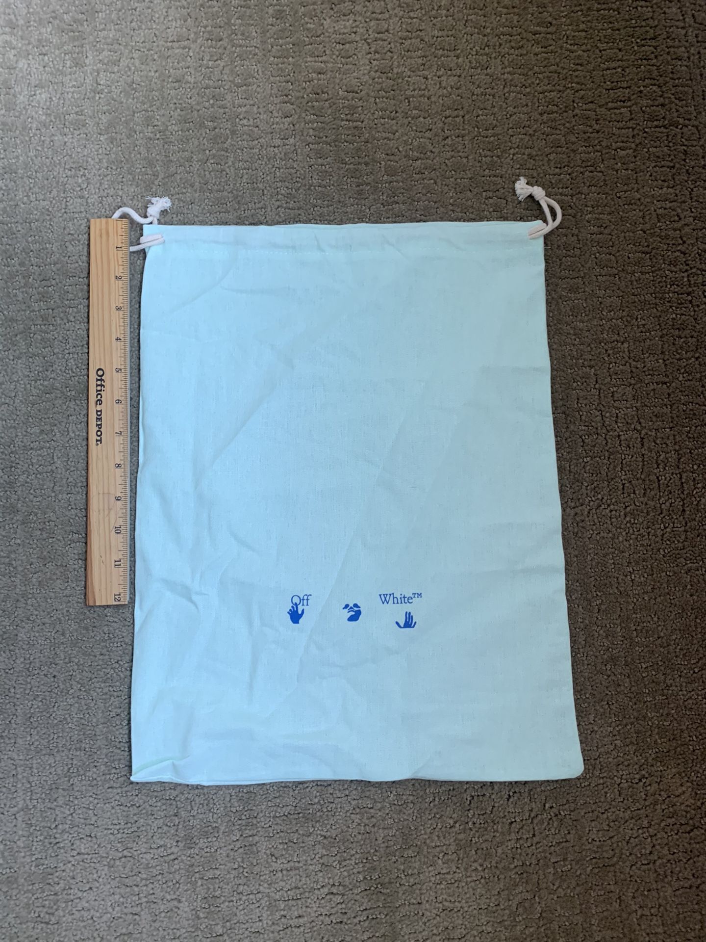 Off White Virgil Abloh Shoe Dust Bag Teal Green New Authentic