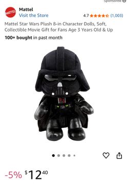 Mattel Star Wars Plush 8-in Character Dolls, Soft, Collectible Movie Gift for Fans Age 3 Years Old & Up