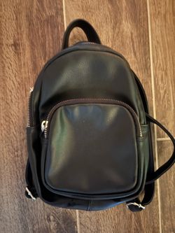 Wild Fable Black Faux Leather Mini Backpack