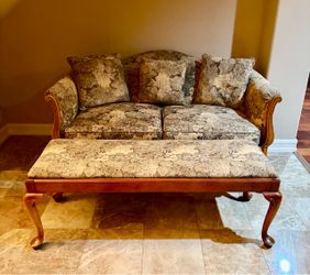 Floral Loveseat and Bench Set