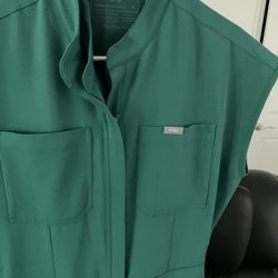 Hunter Green Figs Jumpsuit Scrubs Size Small