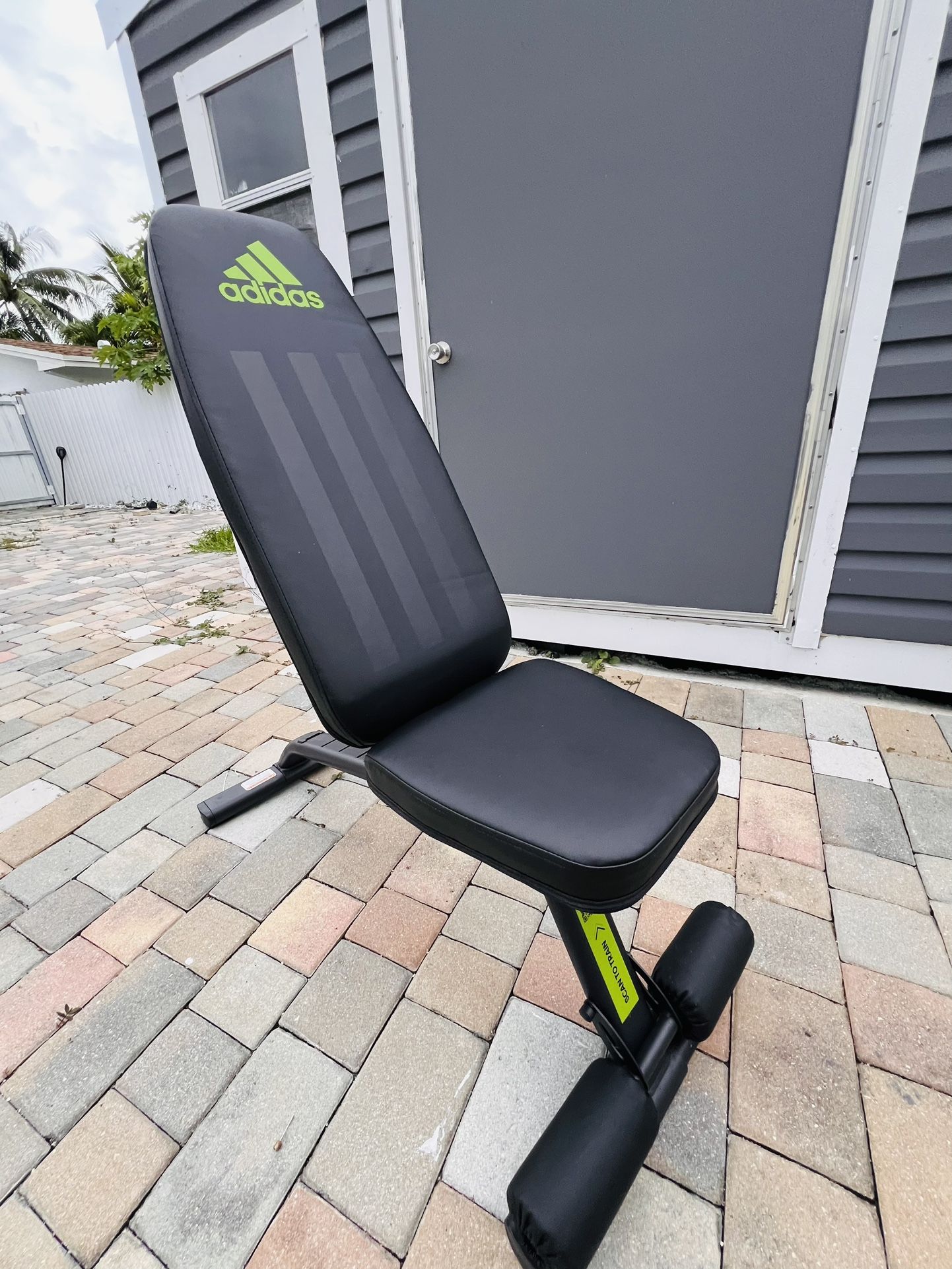Adidas Versatile Performance Utility Strength Training Home Gym Bench, Black