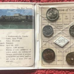 JAPAN ~ 1975 ~ MINT SET ~ 5 COINS ~