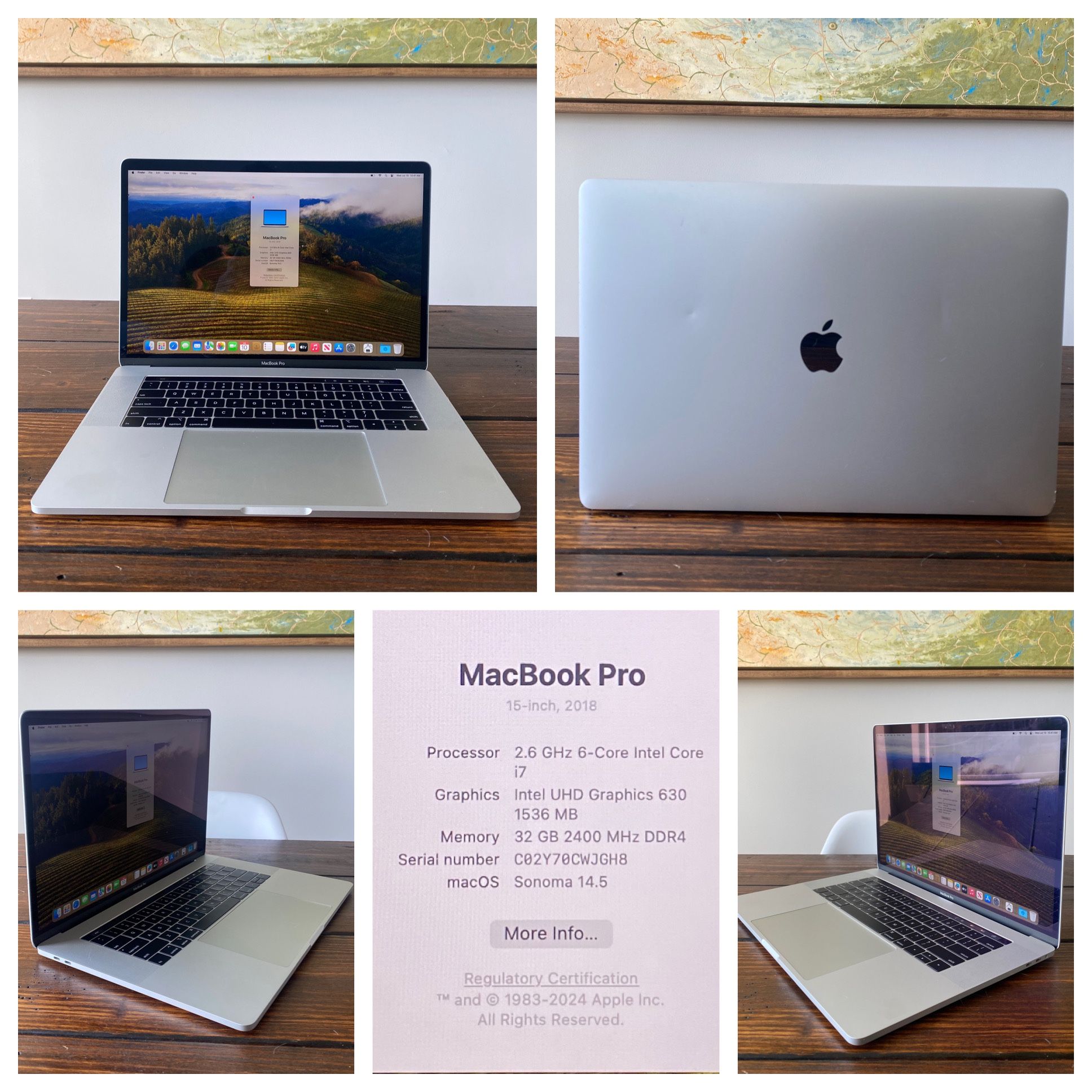 32gb, 500gb Apple MacBook Pro Touchbar 2.6ghz, Radeon 560X, NEW Battery, Office 2019, Logic