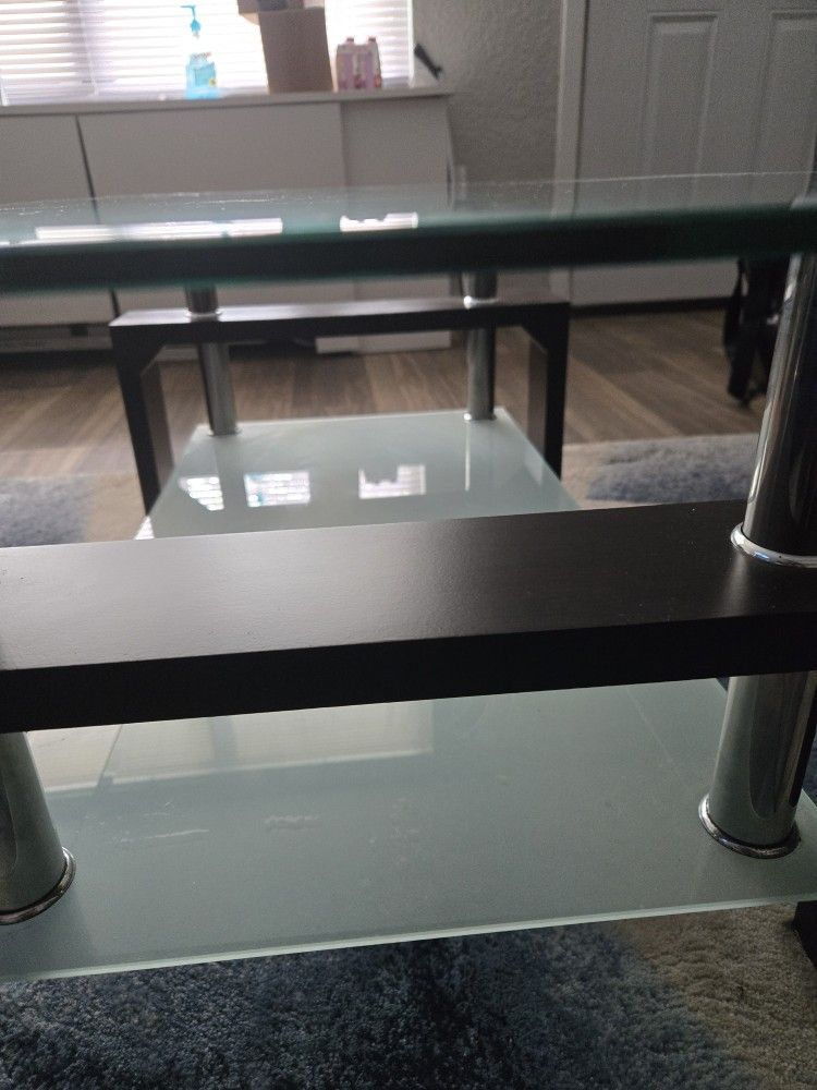 Glass Coffee Table for Living Room,