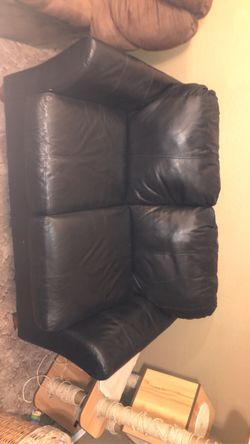 Black leather couch