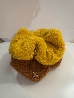 Stoney Clover Lane Teddy Sherpa Scrunchies Set of 2 - New Without Tags