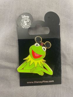 Disney Pin Trading Kermit The Frog Mickey Ear Hat Muppets Pin On Card