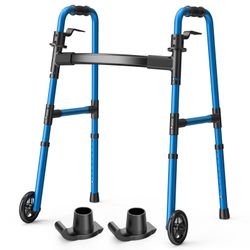 Loyoda Folding Walker With 2 Skis And 5 Wheels