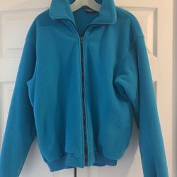 Patagonia turquoise blue fleece jacket
