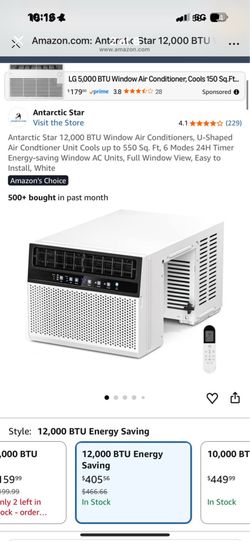 12,000 BTU Window AC U-Shaped Air Condtioner Window Unit