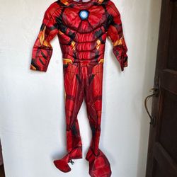 Kids Iron Man Muscle Costume with Boot Covers