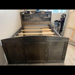 Wood bed frame for full size