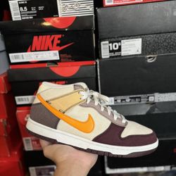 Nike Dunk Mid Coconut Milk Plum Orange size 10.5 VNDS