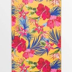 Lot Of Two (2) Marigold Floral Beach Blankets