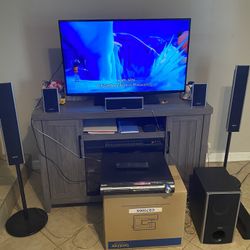 TV & Speakers With DVD System