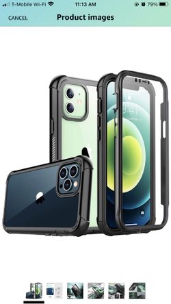 iPhone 12 Case/iPhone 12 Pro Case 6.1",Full Body with Built-in Screen Protector Rugged Clear Shockproof Bumper X-Series Case for iPhone 12 /iPhone 12