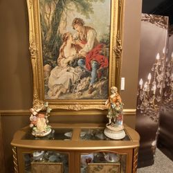 Very Gorgeous antique cabinet and the picture
