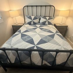 Queen Frame And Mattress 
