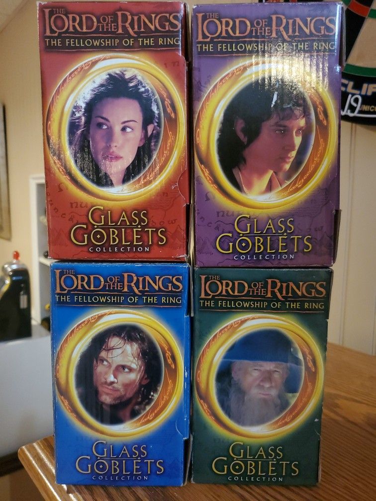 The Lord Of The Rings Glass Goblets Collection