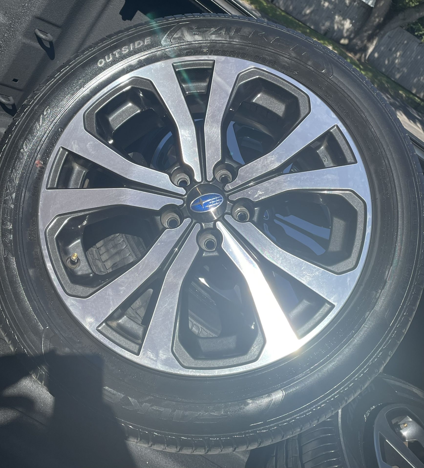 18” Rims With Tires. 225 x 55 R18 Falken tires