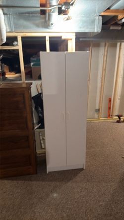 White Double Door Storage Cabinet