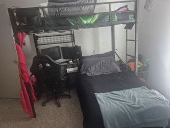 Bunk bed with desk