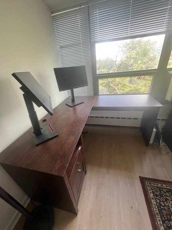 Solid Wood, L-Shaped Office Desk