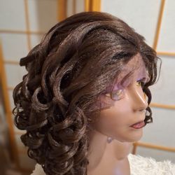 Human Hair Blend Lace Front Wig 