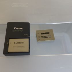Battery Charger and extra battery for canon powershot