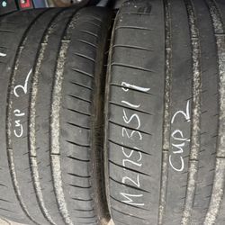 (2) 19” Michelin Cup2 275/35/19 Used Tires Like New 